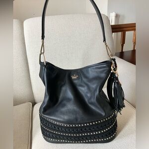 EUC Kate Spade Bassett Lane Cobie Black Leather Shoulder Bag